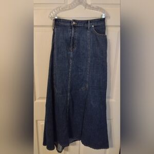 Lane Bryant Dark Blue Denim Maxi Skirt